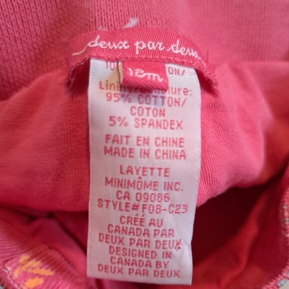 Deux par deux girls size 18 months pink corduroy lined pants, soft waisted, EUC - Picture 4 of 5